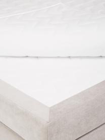 Boxspringbett Oberon, Matratze: 5-Zonen-Taschenfederkern, Füße: Kunststoff Dieses Produkt, Webstoff Beige, B 160 x L 200 cm, Härtegrad H2