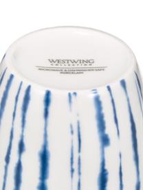 Tazza caffè in porcellana con decoro acquarello Amaya 2 pz, Porcellana, Bianco, blu, Ø 8 x Alt. 10 cm, 350 ml