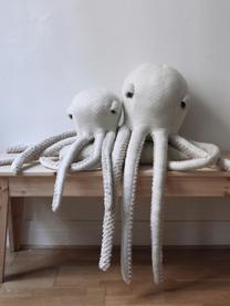 Ručně vyrobený měkký polštář Octopus, V 85 cm, Tlumeně bílá, světle béžová, Ø 31 cm, V 85 cm