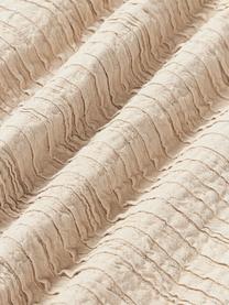 Housse de coussin en coton avec motif plissé Artemis, 99 % coton, 1 % polyester, Beige, larg. 30 x long. 50 cm