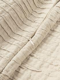 Plissierte Baumwoll-Kissenhülle Artemis, 99 % Baumwolle, 1 % Polyester, Beige, B 30 x L 50 cm