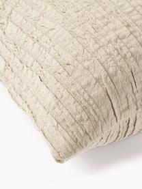 Plisovaný bavlněný povlak na polštář Artemis, 99 % bavlna, 1 % polyester, Béžová, Š 30 cm, D 50 cm