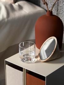 Marmor-Dekospiegel Spinning Top, Spiegelglas, Marmor, Beige, marmoriert, Ø 14 cm