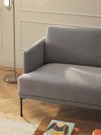 Sofa Fluente (2-Sitzer), Bezug: 100 % Polyester Der strap, Gestell: Massives Kiefernholz, Bir, Füße: Metall, pulverbeschichtet, Webstoff Hellgrau, B 166 x T 85 cm