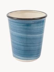 Tazas originales artesanales Baita, 6 uds., Gres (dolomita) pintado artesanalmente, Tonos azules, Ø 9 x Al 11 cm, 350 ml