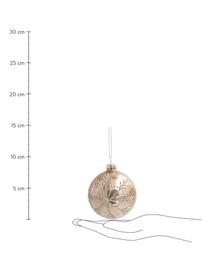 Komplet bombek Snowflakes, 2 elem., Odcienie złotego, Ø 8 cm