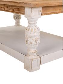 Obdélníkový odkládací stolek Kristoph, Světle hnědá, krémově bílá, Š 120 cm, V 50 cm