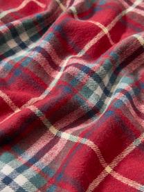 Geruite flanellen dekbedovertrek Linsay, Weeftechniek: flanel Draaddichtheid 155, Rood, groen, B 220 x L 240 cm