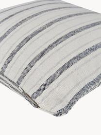 Dwustronna poszewka na poduszkę z bawełny z recyklingu Lindsey, 100% bawełna z certyfikatem GRS, Czarny, biały, S 45 x D 45 cm