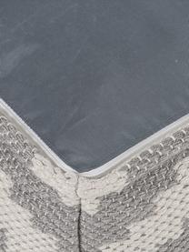 Handgewebter Pouf Napua, Bezug: 100% recyceltes Polyester, Hellbeige, Hellgrau, B 40 x H 40 cm