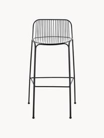 Záhradná barová stolička Hiray, Pozinkovaná oceľ, lakovaná, Čierna, Š 57 x V 96 cm