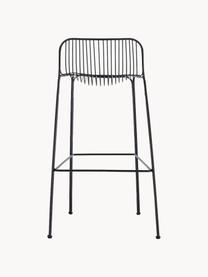 Taburete arto para exterior Hiray, Acero galvanizado pintado, Negro, An 57 x Al 96 cm