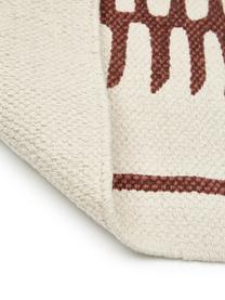 Handgewebter Baumwollteppich Rita in Beige/Terrakotta mit dekorativen Quasten, Beige, Terrakotta, B 120 x L 180 cm (Größe S)
