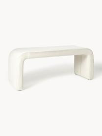 Banco de terciopelo Penelope, Tapizado: terciopelo (100% poliéste, Estructura: metal, madera contrachapa, Terciopelo blanco crema, An 110 x L 41 cm