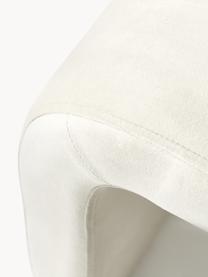 Fluwelen bank Penelope, Bekleding: fluweel (100% polyester) , Frame: metaal, multiplex, Fluweel crèmewit, B 110 x H 46 cm