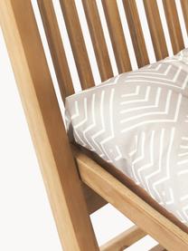 Outdoor-Sitzkissen Milano mit grafischem Muster, Hülle: 100 % Polyacryl, Beige, Weiß, B 40 x L 40 cm