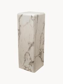 Colonna decorativa effetto marmo Look, Poliresina rivestita con lamina melamminica, Bianco effetto marmo, Larg. 33 x Alt. 91 cm