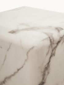 Colonna decorativa effetto marmo Look, Poliresina rivestita con lamina melamminica, Bianco effetto marmo, Larg. 33 x Alt. 91 cm