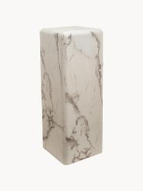 Kolumna dekoracyjna o wyglądzie marmuru Look, Poliresing pokryty folią melaminową, Biały, o wyglądzie marmuru, S 33 x W 91 cm