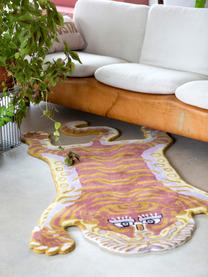 Ręcznie tuftowany dywan z wełny Tigress, 100% wełna

Włókna dywanów wełnianych mogą nieznacznie rozluźniać się w pierwszych tygodniach użytkowania, co ustępuje po pewnym czasie, Koralowy, musztardowy, S 70 x D 125 cm (Rozmiar XS)