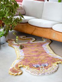 Alfombra de lana artesanal Tigress, 100% lana

Las alfombras de lana se pueden aflojar durante las primeras semanas de uso, la pelusa se reduce con el uso diario., Coral, amarillo mostaza, An 70 x L 125 cm (Tamaño XS)