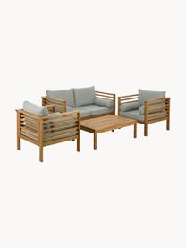 Garten-Lounge-Set Bo, 4-tlg., Gestell: Massives Akazienholz, FSC, Webstoff Grau, Akazienholz, Set mit verschiedenen Größen