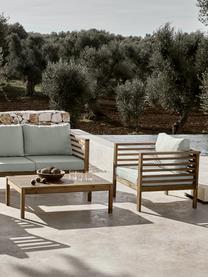 Salotto da giardino in legno di acacia Bo 4 pz, Rivestimento: poliestere (resistente ai, Struttura: legno massiccio di acacia, Tessuto grigio, legno di acacia, Set in varie misure