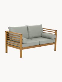 Salotto da giardino in legno di acacia Bo 4 pz, Rivestimento: poliestere (resistente ai, Struttura: legno massiccio di acacia, Tessuto grigio, legno di acacia, Set in varie misure