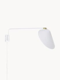 Grote wandlamp Neron met stekker, Decoratie: vermessingd metaal, Goudkleurig, B 27 x D 100 cm