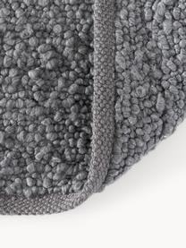 Handgeweven vloerkleed Leah, 100% polyester, GRS-gecertificeerd, Donkergrijs, B 120 x L 180 cm (maat S)