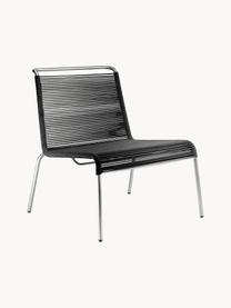 Fauteuil de jardin Teglgård, Noir, argenté, larg. 71 x haut. 66 cm