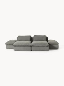 Sofa modułowa Felix, Tapicerka: 100% poliester Dzięki tka, Nogi: tworzywo sztuczne Ten pro, Ciemnoszara tkanina, B 320 x T 250 cm