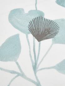 Katoensatijnen dekbedovertrek Bilboa, Weeftechniek: satijn Draaddichtheid 200, Wit, groen, 140 x 220 cm