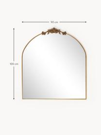 Barokke wandspiegel Saida, Lijst: gepoedercoat metaal, Goudkleurig, B 90 x H 100 cm