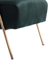 Sillón cóctel de terciopelo Bettina, Tapizado: 100% terciopelo de poliés, Patas: metal, Verde oscuro, An 76 x F 60 cm