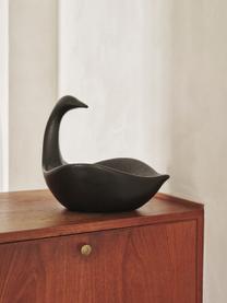 Deko-Objekt Swan, Keramik, glasiert, Schwarz, B 32 x H 27 cm