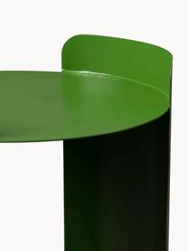 Okrúhly kovový odkladací stolík Navagio, Potiahnutý kov, Zelená, Ø 31 x V 46 cm