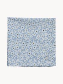 Stoffserviette Liberte mit Blumenmuster, 100 % Baumwolle, Hellblau, Off White, B 40 x L 40 cm