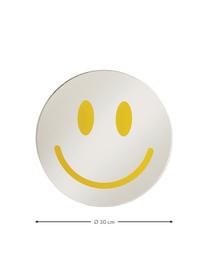 Okrągłe lustro ścienne Smile, Żółty, kremowobiały, Ø 30 cm