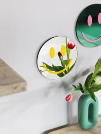 Miroir mural rond sans cadre Smile, Jaune, blanc crème, Ø 30 cm