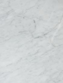 Marmor-Couchtisch Naruto in organischer Form, Tischplatte: Marmor, Beine: Eichenholz, Eichenholz, Weiß, marmoriert, B 90 x T 59 cm