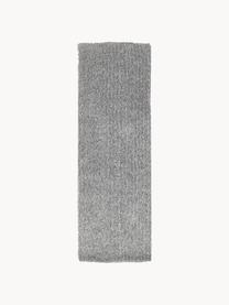 Tapis de couloir moelleux à poils longs gris Marsha, Gris, blanc, larg. 80 x long. 200 cm