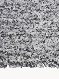 Tapis de couloir moelleux à poils longs gris Marsha, Gris, blanc, larg. 80 x long. 200 cm