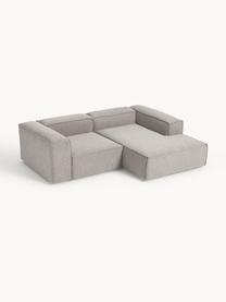 Modulares Ecksofa Lennon aus Bouclé, Bezug: Bouclé (100 % Polyester) , Gestell: Massives Kiefernholz, Spe, Füße: Kunststoff Dieses Produkt, Bouclé Taupe, B 238 x T 180 cm, Eckteil links