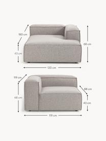 Narożna sofa modułowa Bouclé Lennon, Tapicerka: Bouclé (100% poliester) D, Stelaż: lite drewno sosnowe, skle, Nogi: tworzywo sztuczne Ten pro, Taupe Bouclé, S 238 x G 180 cm, lewostronna