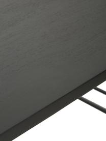 Massivholz Esstisch Grant in Schwarz, Tischplatte: Massives Mangoholz, gebür, Gestell: Metall, pulverbeschichtet, Schwarz, B 180 x T 90 cm