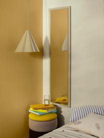 Lámpara de techo grande Skirt, Pantalla: acero con pintura en polv, Cable: cubierto en tela, Blanco crema, Ø 30 x Al 29 cm