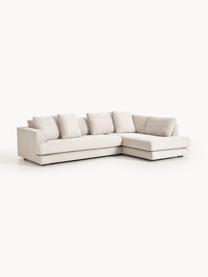 Ecksofa Tribeca, Bezug: 100 % Polyester Der strap, Gestell: Buchenholz, Kiefernholz, , Webstoff Hellbeige, B 274 x T 192 cm, Eckteil rechts