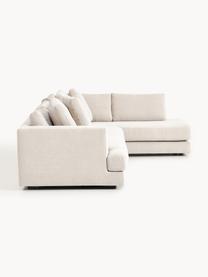 Ecksofa Tribeca, Bezug: 100 % Polyester Der strap, Gestell: Buchenholz, Kiefernholz, , Füße: Kiefernholz Dieses Produk, Webstoff Hellbeige, B 274 x T 192 cm, Eckteil rechts