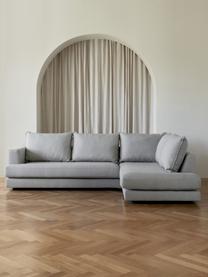 Sofá rinconera Tribeca, Tapizado: 100% poliéster Alta resis, Estructura: madera de pino macizo, Patas: madera de haya maciza pin, Tejido gris pardo, An 274 x F 192 cm, chaise longue derecha